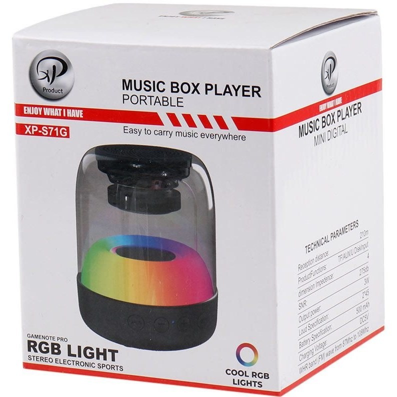 اسپیکر بلوتوثی XP-Product XP-S71G RGB Light فلش خور رم خور رادیو FM