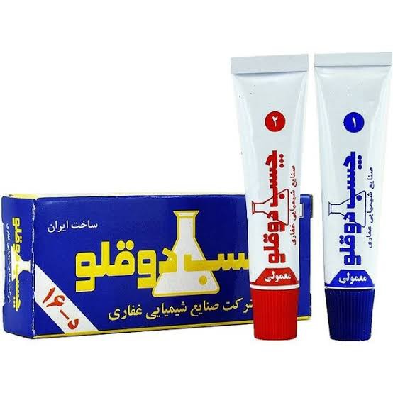 چسب دوقلو رنگی (مات) غفاری 20 گرم
