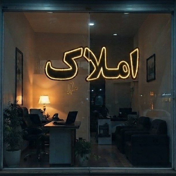 تابلو نئون فلکسی سیلیکون نوشته املاک