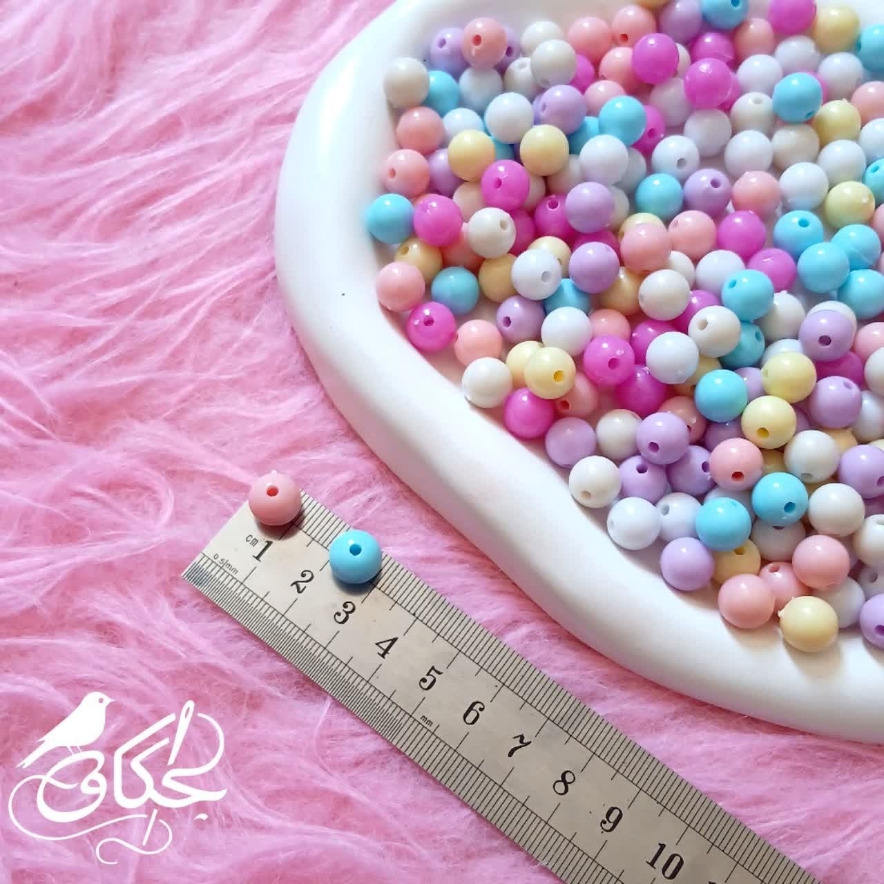 مروارید 10 میل رنگارنگ پک 20 عددی