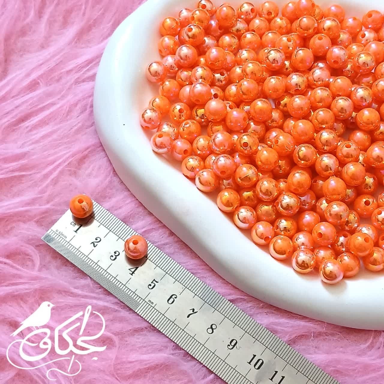 مروارید 10 میل نارنجی شاین پک 20عددی