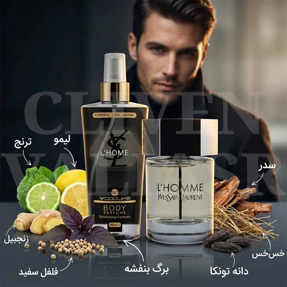 بادی اسپلش مردانه L’Home وودلایک، 250میل | Woodlike