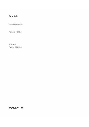 خرید و دانلود نسخه کامل کتاب Oracle 9i. Sample Schemas (Part No. A90129-01) (Release 9.0.1) فایل مجازی و دانلودی