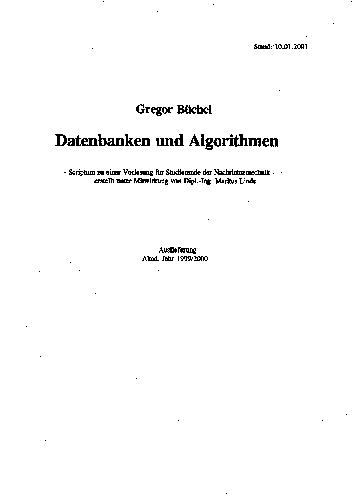 خرید و دانلود نسخه کامل کتاب Datenbanken und Algorithmen