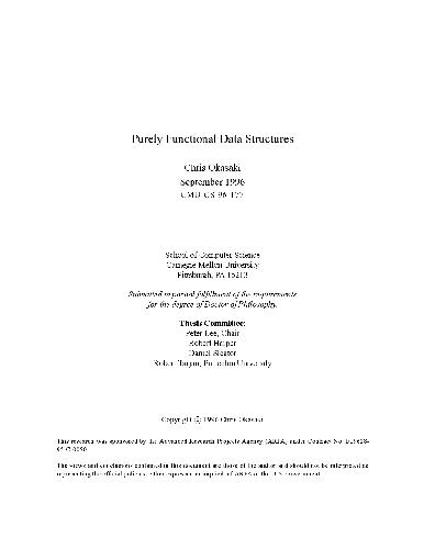 خرید و دانلود نسخه کامل کتاب Purely Functional Data Structures