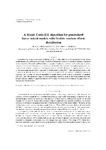 خرید و دانلود نسخه کامل کتاب A Monte Carlo EM algorithm for generalized linear mixed models with flexible random effects