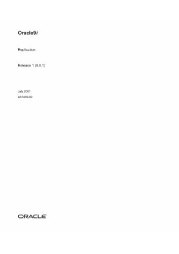 خرید و دانلود نسخه کامل کتاب Oracle 9i Replication (Part No А87499-02) (Release 9 0 1) (2001) فایل مجازی و دانلودی