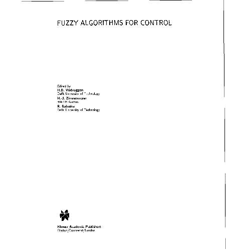 خرید و دانلود نسخه کامل کتاب Fuzzy Algorithms for Control
