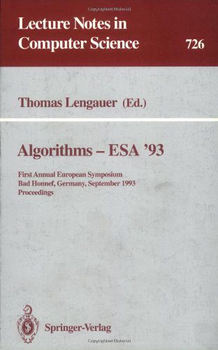 خرید و دانلود نسخه کامل کتاب Algorithms—ESA  93: First Annual European Symposium Bad Honnef  Germany September 30–Octobe