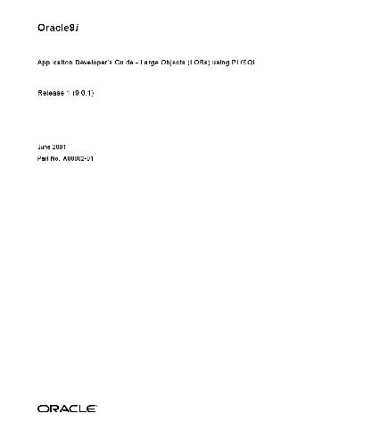 خرید و دانلود نسخه کامل کتاب Oracle9i Application Developer s Guide – Large Objects (LOBs) using PL/SQL فایل مجازی و دان