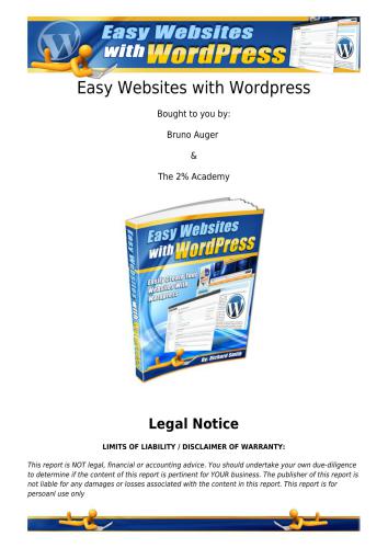 خرید و دانلود نسخه کامل کتاب Easy websites with WordPress