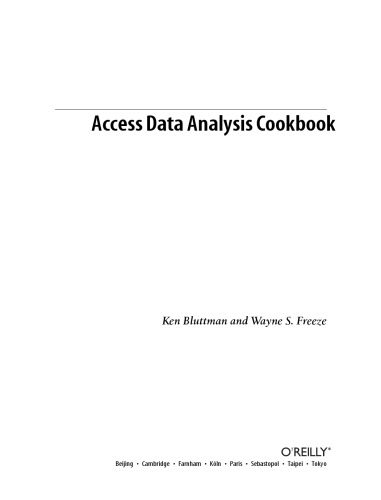 خرید و دانلود نسخه کامل کتاب Access data analysis cookbook فایل مجازی و دانلودی