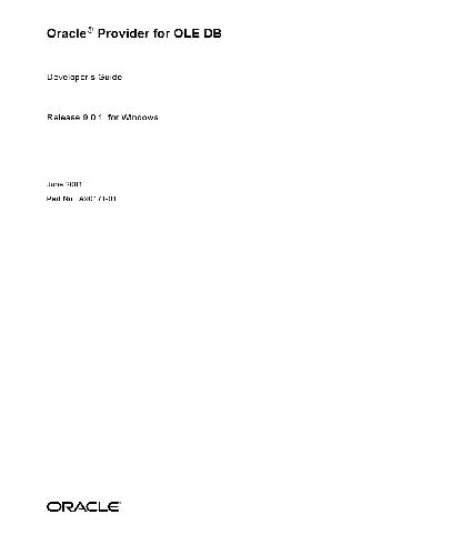 خرید و دانلود نسخه کامل کتاب Oracle Provider for OLE DB Developer s Guide فایل مجازی و دانلودی