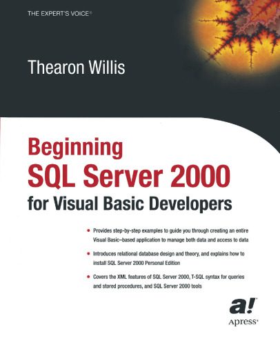 خرید و دانلود نسخه کامل کتاب Beginning SQL Server 2000 for Visual Basic Developers فایل مجازی و دانلودی