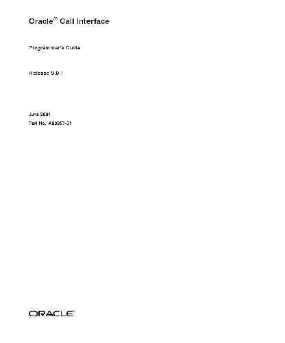 خرید و دانلود نسخه کامل کتاب Oracle Call Interface. Programmer s Guide فایل مجازی و دانلودی