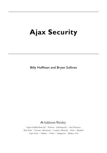 خرید و دانلود نسخه کامل کتاب Ajax security