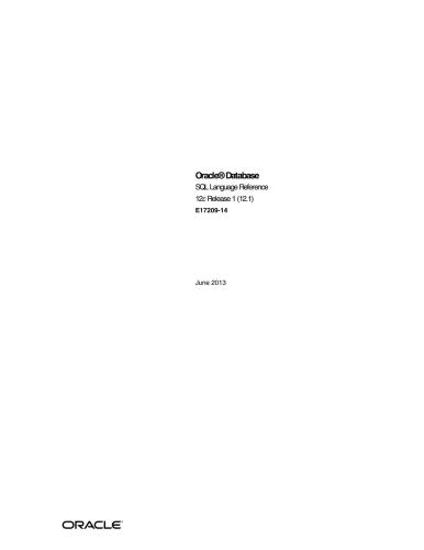 خرید و دانلود نسخه کامل کتاب Oracle Database SQL Language Reference 12с Release 1 (12.1) فایل مجازی و دانلودی