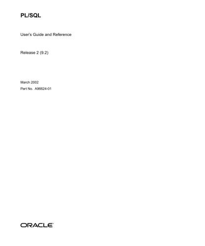 خرید و دانلود نسخه کامل کتاب Oracle PL/SQL User’s Guide and Reference فایل مجازی و دانلودی