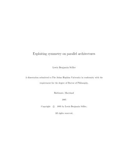 خرید و دانلود نسخه کامل کتاب Exploiting symmetry on parallel architectures