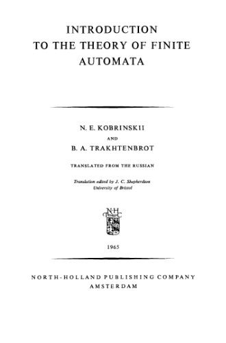 خرید و دانلود نسخه کامل کتاب Introduction to the Theory of Finite Automata فایل مجازی و دانلودی