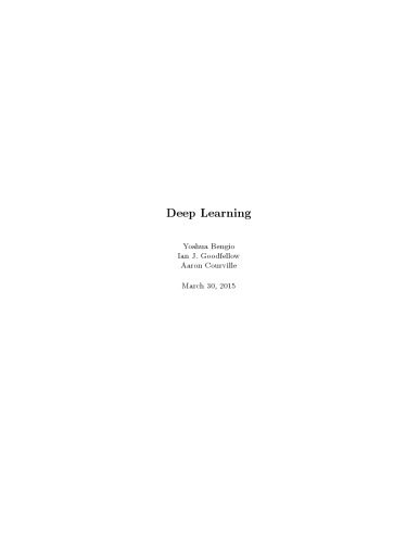 خرید و دانلود نسخه کامل کتاب Deep Learning [draft of March 30  2015]