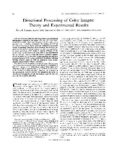 خرید و دانلود نسخه کامل کتاب Directional processing of color images theory and experimental results فایل مجازی و دانلودی