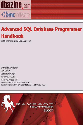 خرید و دانلود نسخه کامل کتاب Advanced SQL Database Programmer Handbook فایل مجازی و دانلودی