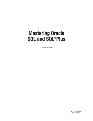 خرید و دانلود نسخه کامل کتاب Mastering Oracle SQL and SQLPlus فایل مجازی و دانلودی
