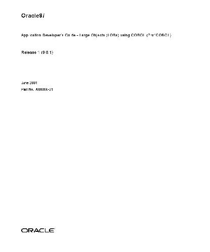 خرید و دانلود نسخه کامل کتاب Oracle 9i. Application Developers Guide – Large Objects (LOBs) using COBOL (Pro COBOL) فایل