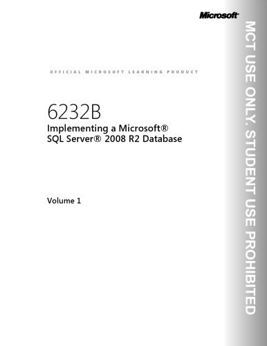 خرید و دانلود نسخه کامل کتاب MOC 6232B DMOC Implementing A Sql Server 2008 R2 Database TrainerHandbook Vol1 فایل مجازی و