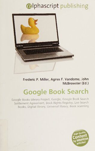 خرید و دانلود نسخه کامل کتاب Google Book Search: Google Books Library Project  Google  Google Book Search Settlement Agr