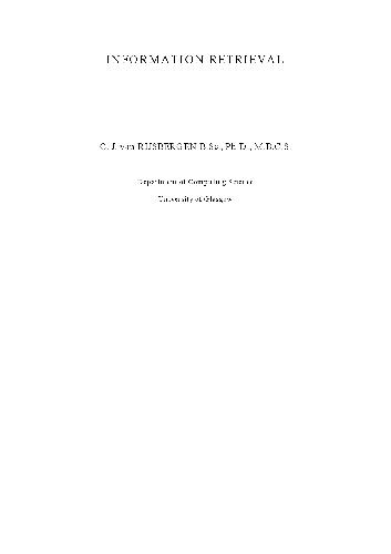 خرید و دانلود نسخه کامل کتاب Information Retrieval فایل مجازی و دانلودی