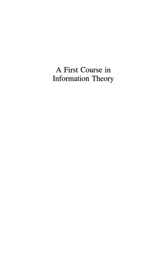 خرید و دانلود نسخه کامل کتاب A First Course in Information Theory