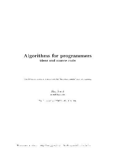 خرید و دانلود نسخه کامل کتاب Algorithms for programmers ideas and source code