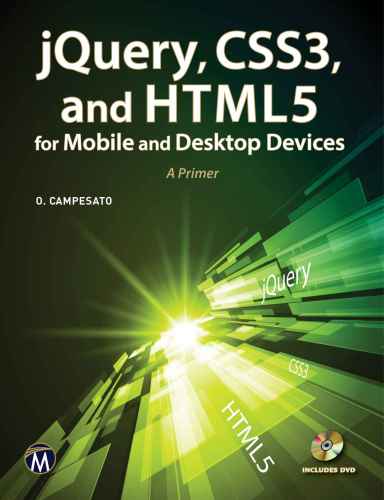 خرید و دانلود نسخه کامل کتاب jQuery  CSS3  and HTML5 for Mobile/Desktop Devices: A Primer