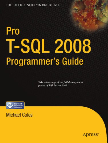خرید و دانلود نسخه کامل کتاب Pro T-SQL 2008 Programmer’s Guide فایل مجازی و دانلودی