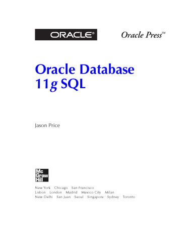 خرید و دانلود نسخه کامل کتاب Oracle database 11g SQL فایل مجازی و دانلودی