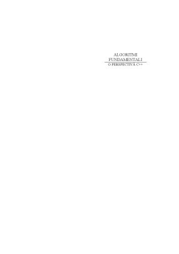 خرید و دانلود نسخه کامل کتاب Algoritmi fundamentali. O perspectivă C++