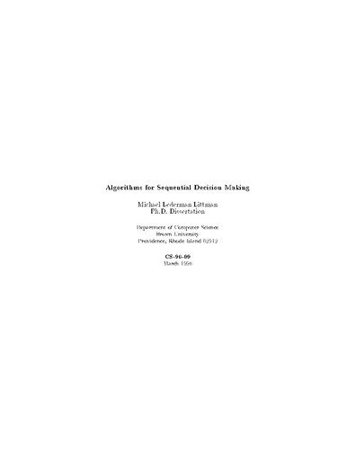 خرید و دانلود نسخه کامل کتاب Algorithms for Sequential Decision Making فایل مجازی و دانلودی