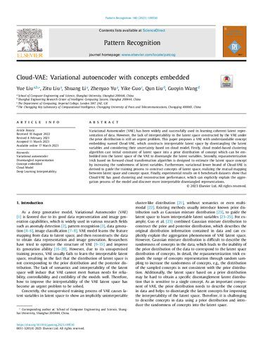 خرید و دانلود نسخه کامل کتاب Cloud-VAE: Variational autoencoder with concepts embedded فایل مجازی و دانلودی