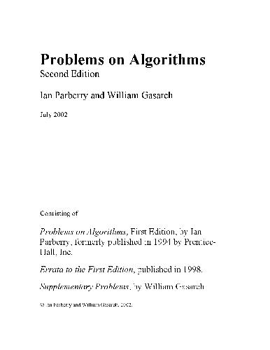 خرید و دانلود نسخه کامل کتاب Problems on Algorithms فایل مجازی و دانلودی
