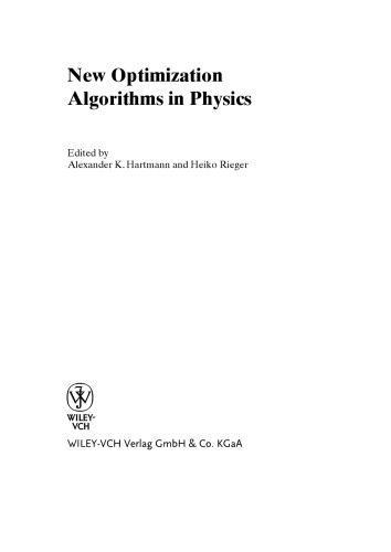 خرید و دانلود نسخه کامل کتاب New Optimization Algorithms in Physics