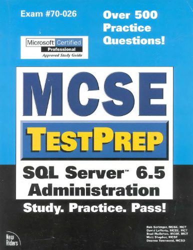 خرید و دانلود نسخه کامل کتاب McSe Testprep SQL Server 6.5 Administration فایل مجازی و دانلودی