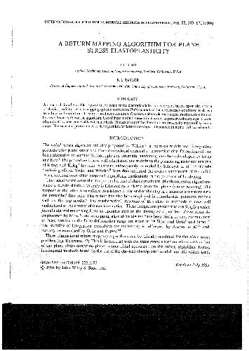 خرید و دانلود نسخه کامل کتاب A return mapping algorithm for plane stress in plasticity فایل مجازی و دانلودی