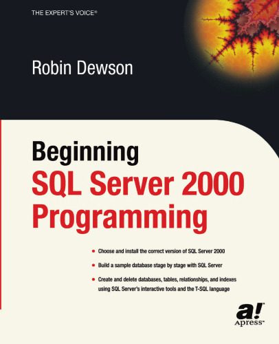خرید و دانلود نسخه کامل کتاب Beginning SQL Server 2000 Programming فایل مجازی و دانلودی
