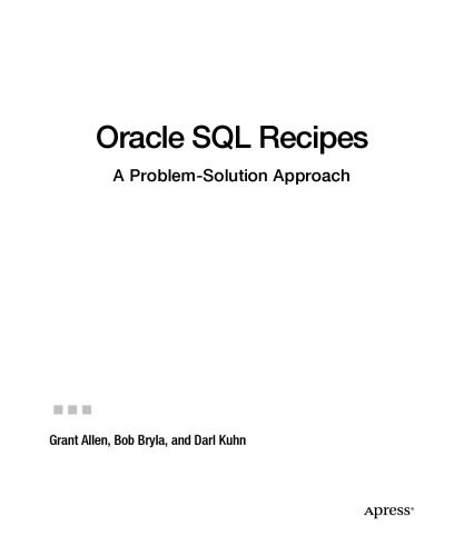 خرید و دانلود نسخه کامل کتاب Oracle SQL Recipes فایل مجازی و دانلودی