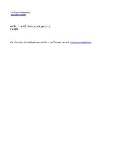 خرید و دانلود نسخه کامل کتاب Advanced Algorithms: Lecture Notes