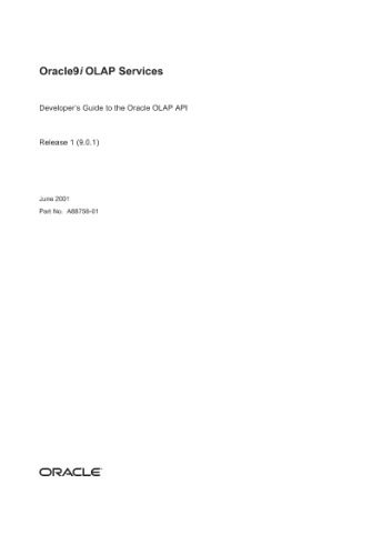 خرید و دانلود نسخه کامل کتاب Oracle 9i OLAP Services. Developer s Guide to the Oracle OLAP AP (Release 9.0.1) فایل مجازی