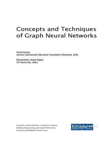 خرید و دانلود نسخه کامل کتاب Concepts and Techniques of Graph Neural Networks فایل مجازی و دانلودی