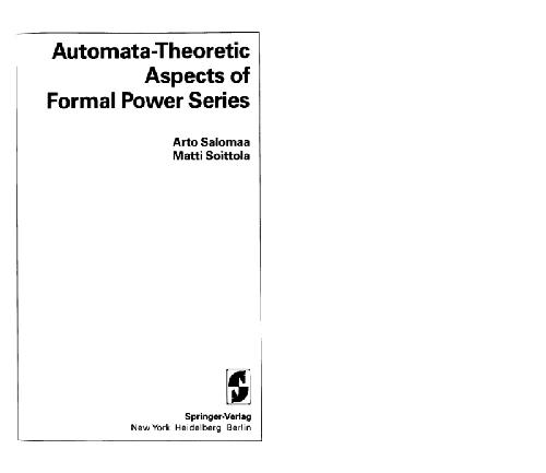خرید و دانلود نسخه کامل کتاب Automata-theoretic aspects of formal power series